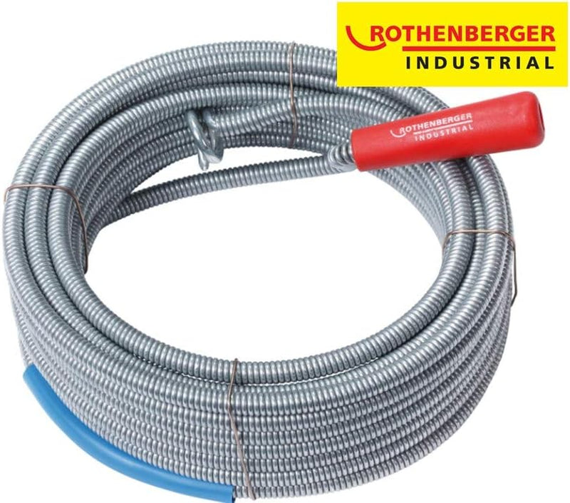 ROTHENBERGER Industrial Abflussreiniger Spirale mit Rückholbohrer 10,0 m - 072986E & Pressluft Rohrr