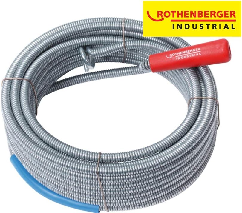 ROTHENBERGER Industrial Abflussreiniger Spirale mit Rückholbohrer 10,0 m - 072986E & Pressluft Rohrr