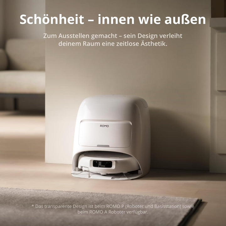 DJI ROMO S Saugroboter mit Wischfunktion, 25.000 Pa Saugkraft, Hinderniserkennung auf Drohnen-Niveau