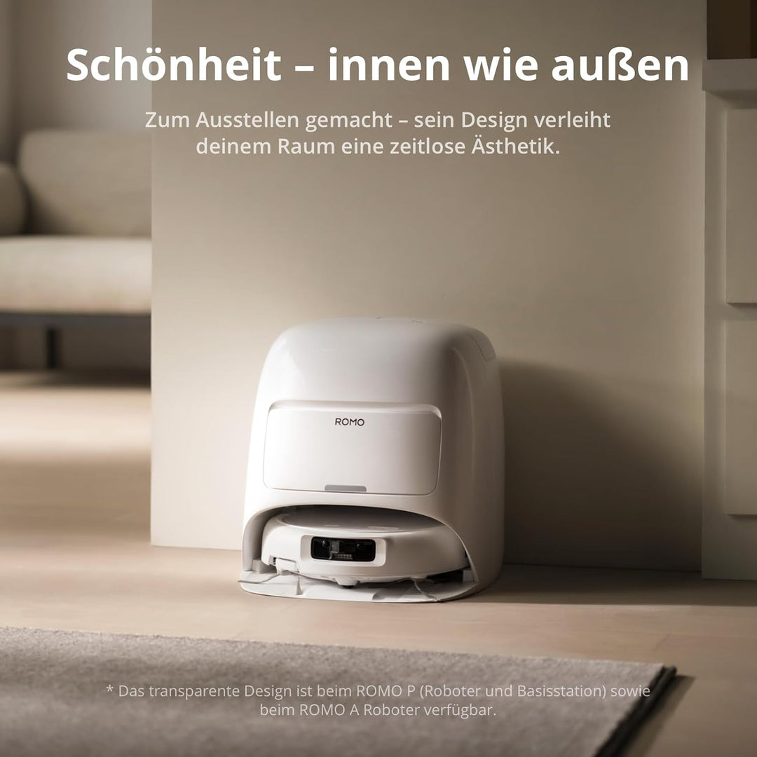 DJI ROMO S mit Zubehörset, Saugroboter mit Wischfunktion, 25.000 Pa Saugkraft, Hinderniserkennung au