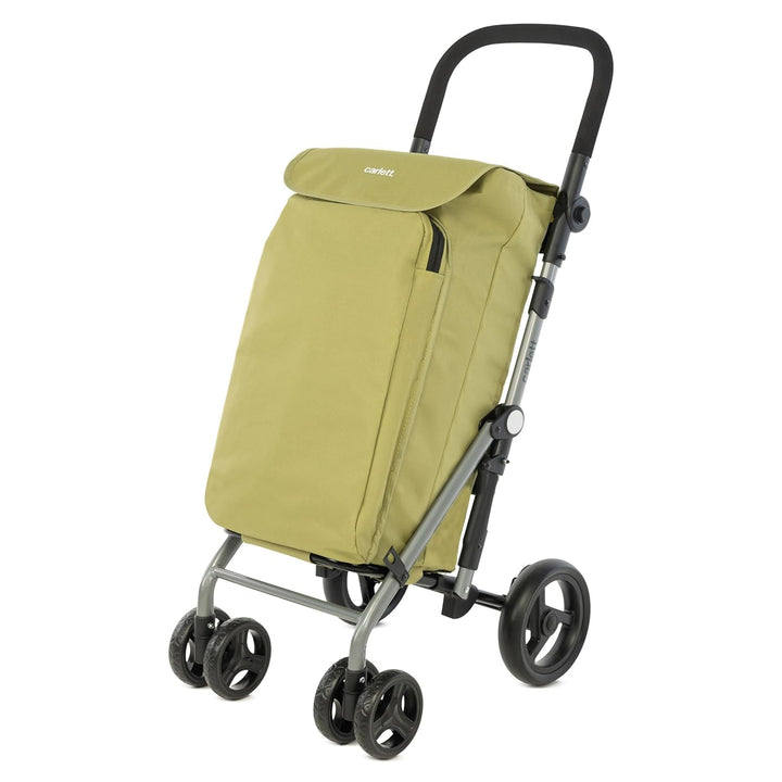 Carlett Einkaufstrolley mit 4 Rädern, faltbar, mit abnehmbarer 48-L-Tasche, bis 25kg und 10-L-Thermo