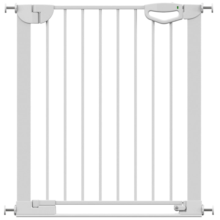 Geuther Türschutzgitter Easylock Flatstep Weiss I Treppenschutzgitter zum Klemmen oder Bohren I Brei