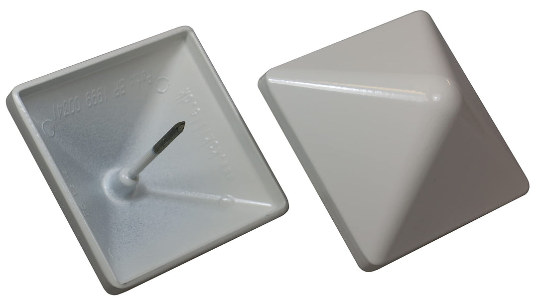Gartenwelt Riegelsberger Pfostenkappe 160x160 mm Aluminium weiss pulverbeschichtet Kappe für Pfosten