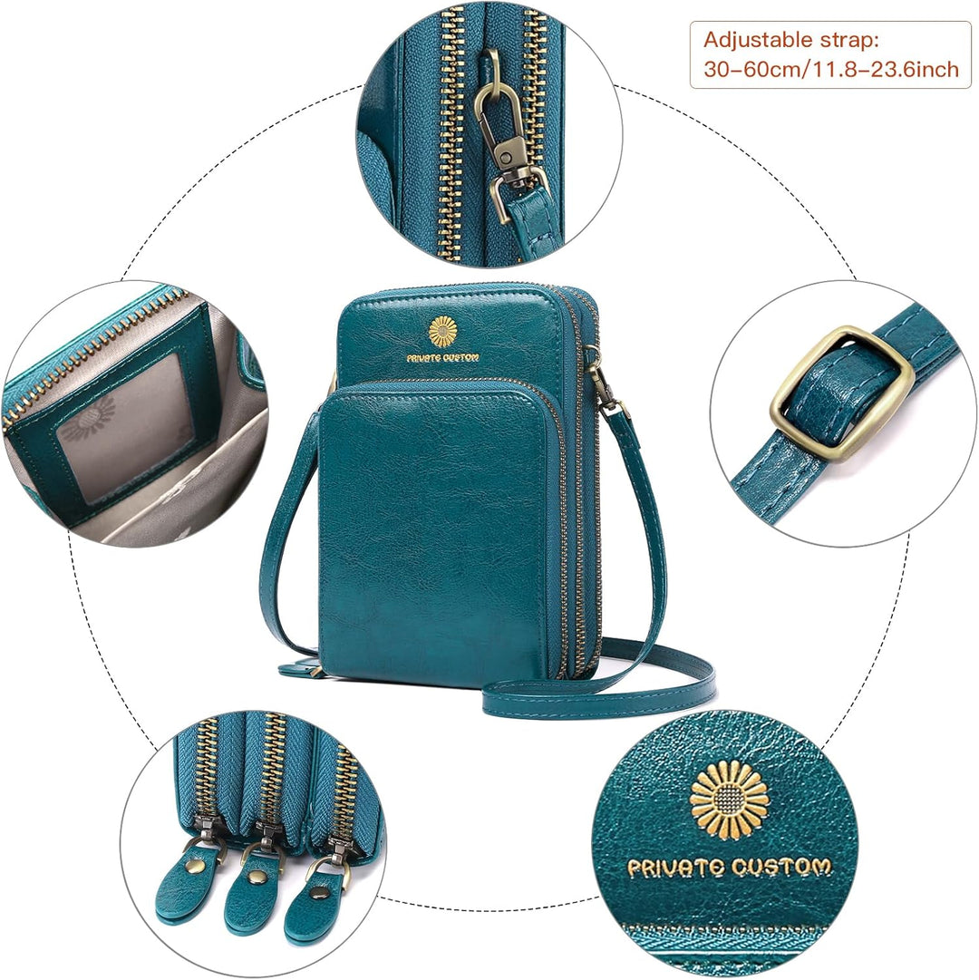 SENDEFN Handytasche zum Umhängen - Handy Umhängetasche Damen Handytasche Leder Handytasche mit Geldb