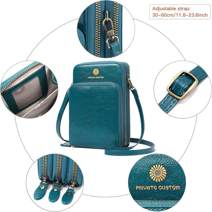 SENDEFN Handytasche zum Umhängen - Handy Umhängetasche Damen Handytasche Leder Handytasche mit Geldb