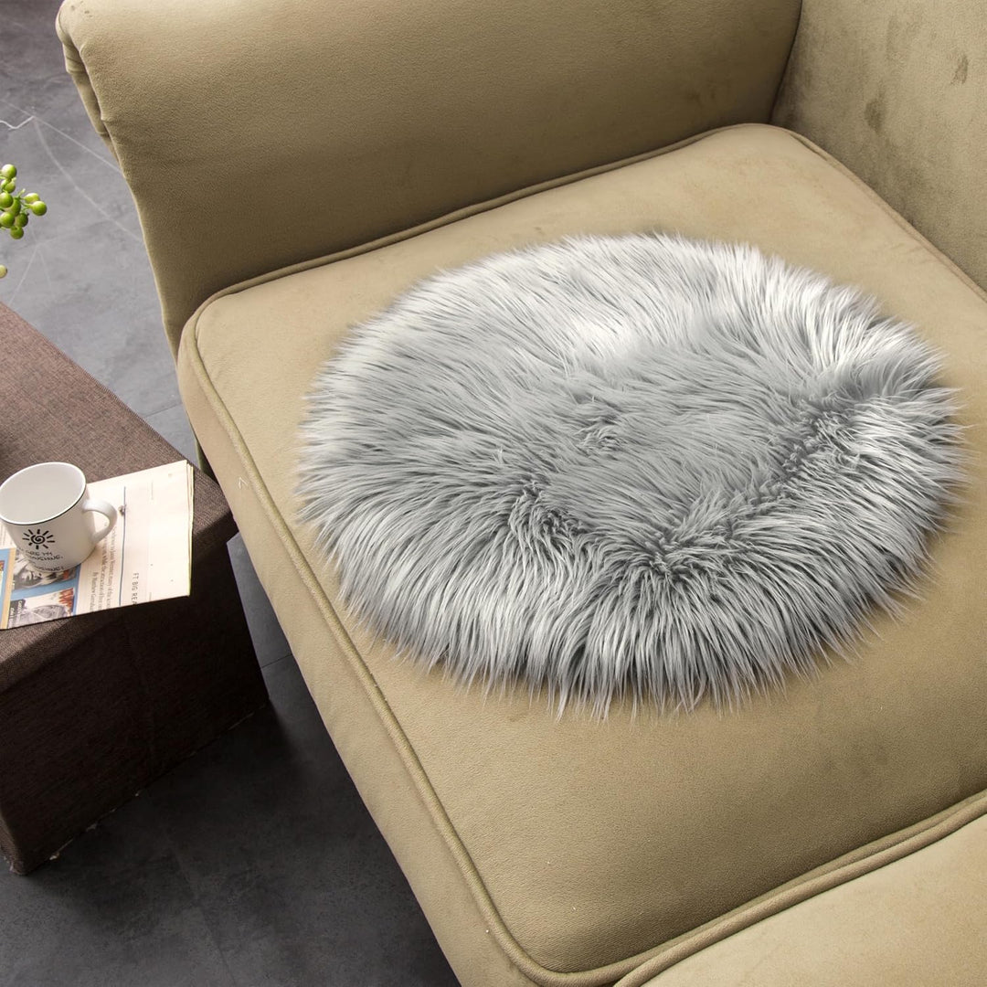Teppich Wölkchen Kunstfell Fell-Teppich | Flauschiger Schaffell Schlafzimmer Bett-Vorleger | Fell fü
