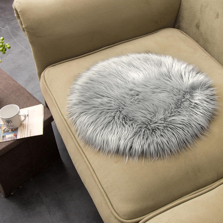 Teppich Wölkchen Kunstfell Fell-Teppich | Flauschiger Schaffell Schlafzimmer Bett-Vorleger | Fell fü