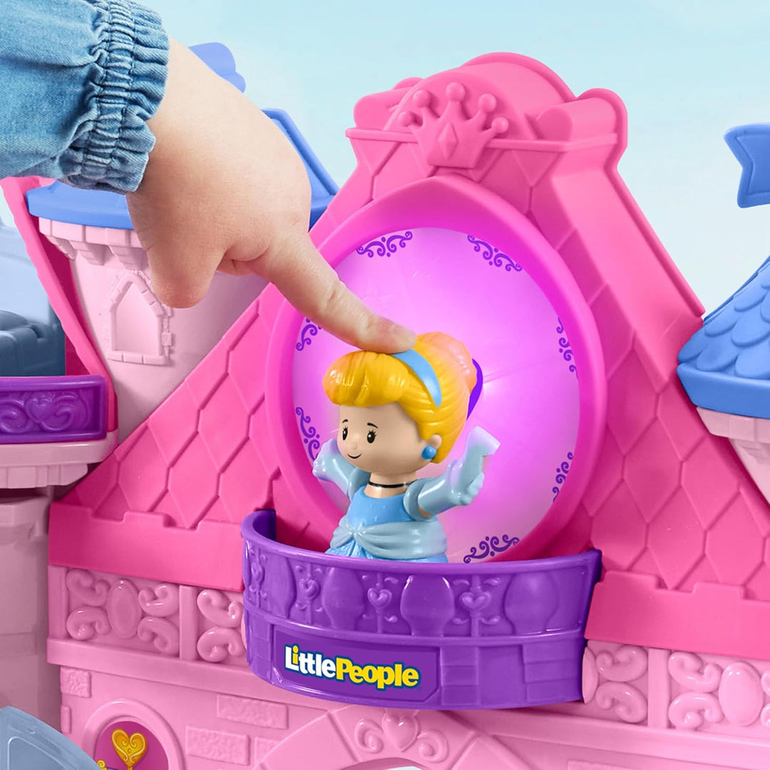 FISHER-PRICE Disney-Prinzessin Magische Lichter und Tanz-Schloss von Little People - Spielset mit Li