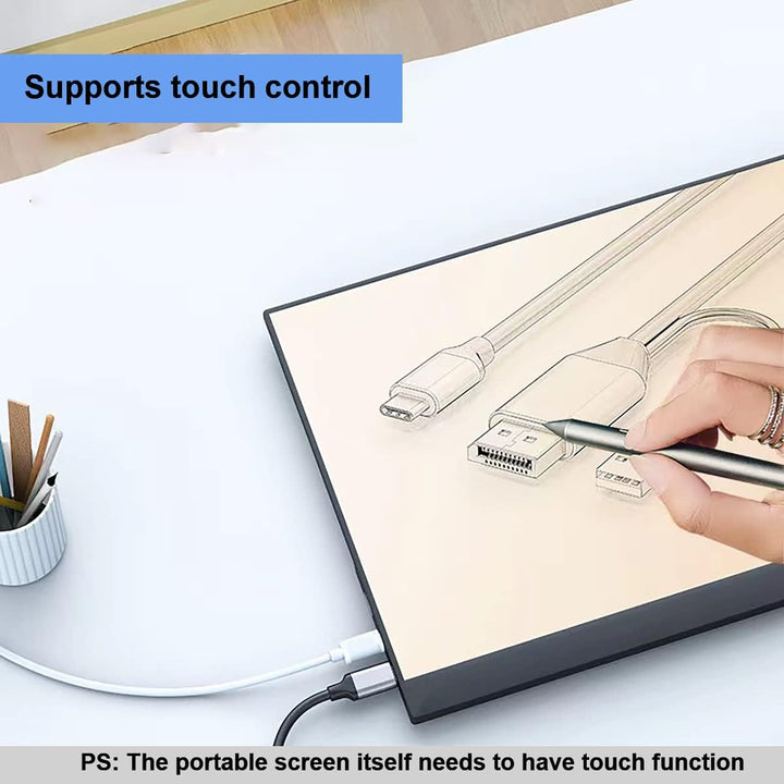 WJESOG Displayport zu USB C Kabel 6.6ft 4K@60Hz mit USB-Stromversorgung, DP-Stecker auf Typ-C-Stecke