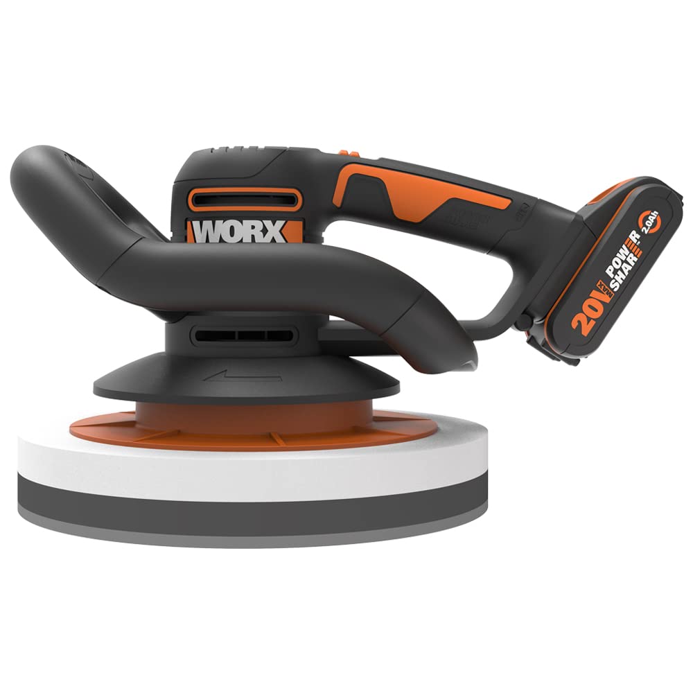 WORX WX856 Akku Poliermaschine 20V – Elektrische Poliermaschine zum Polieren im Innen- und Aussenber