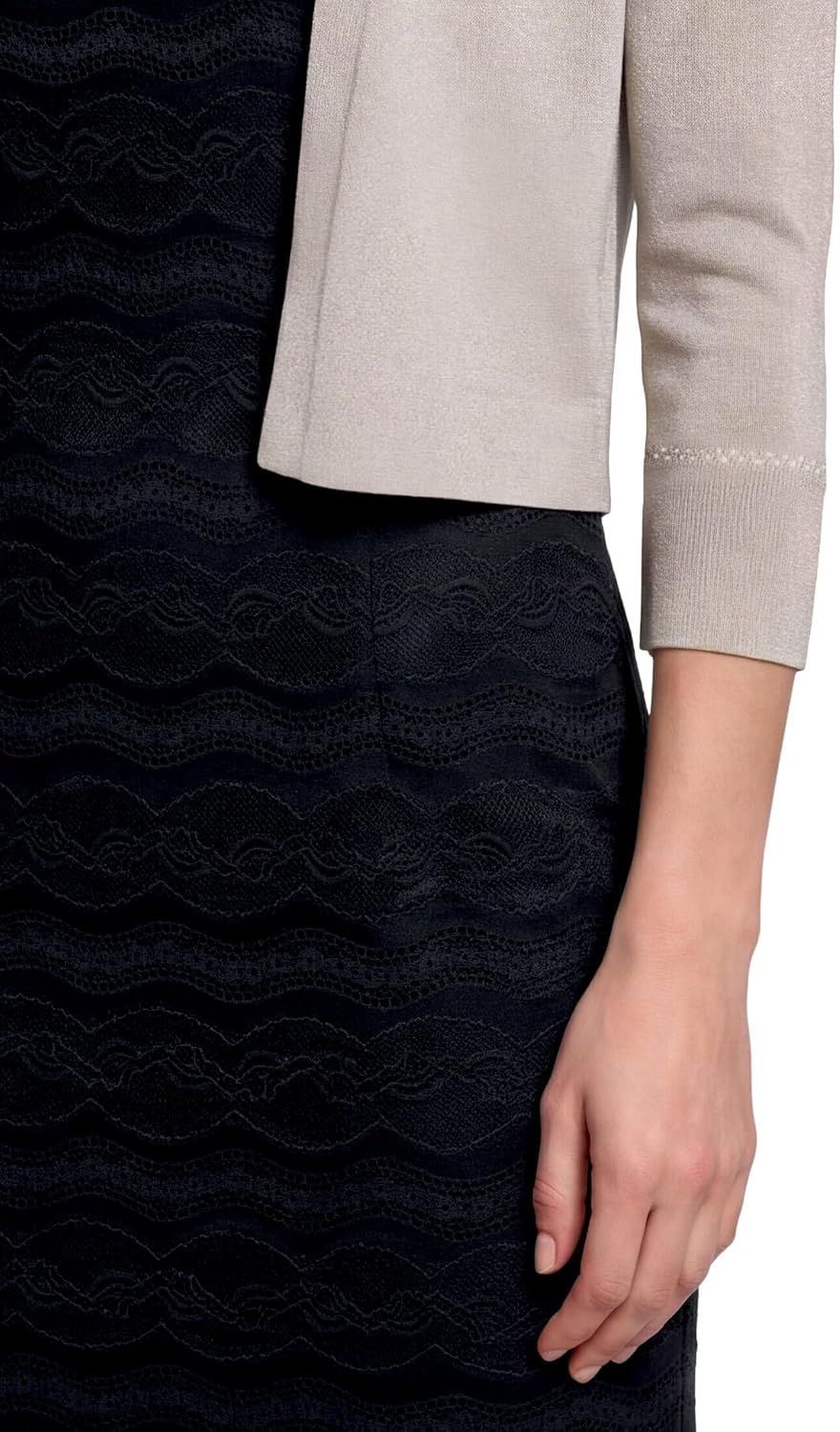 Vera Mont Damen Strickbolero ohne Verschluss XS Grau, XS Grau