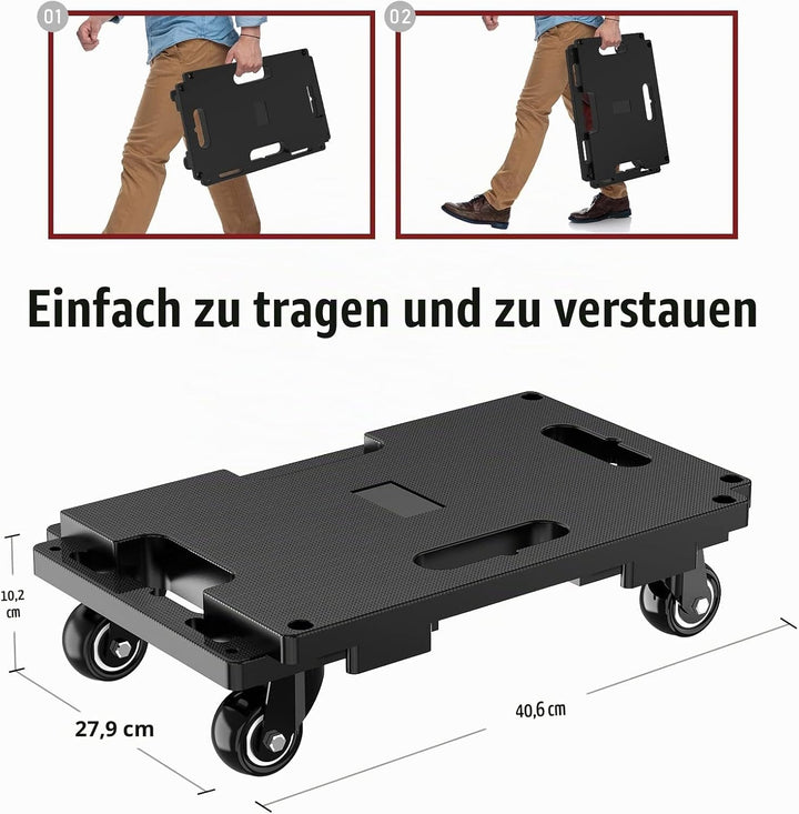 SOLEJAZZ Transportroller Set, 800kg Tragkraft, MöBeltransportwagen Koppelbar, Umzugshelfer MöBeltran