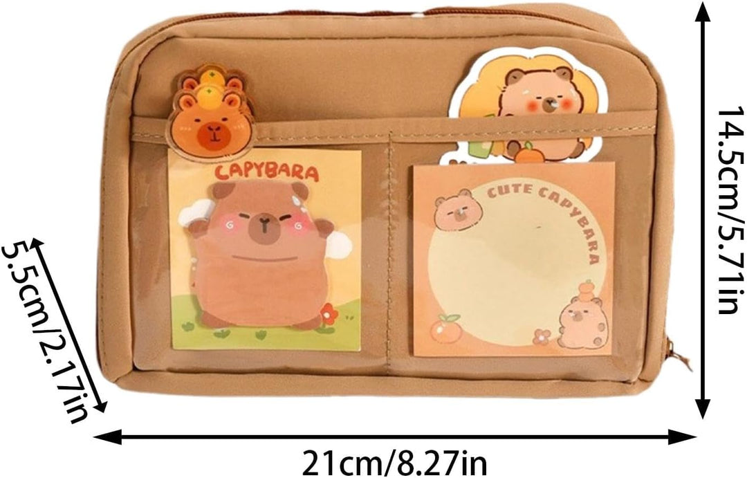 54 Stück Capybara Schreibwaren Set | Federmäppchen Aesthetic Capybara Schreibwaren Sachen MäppchenMi