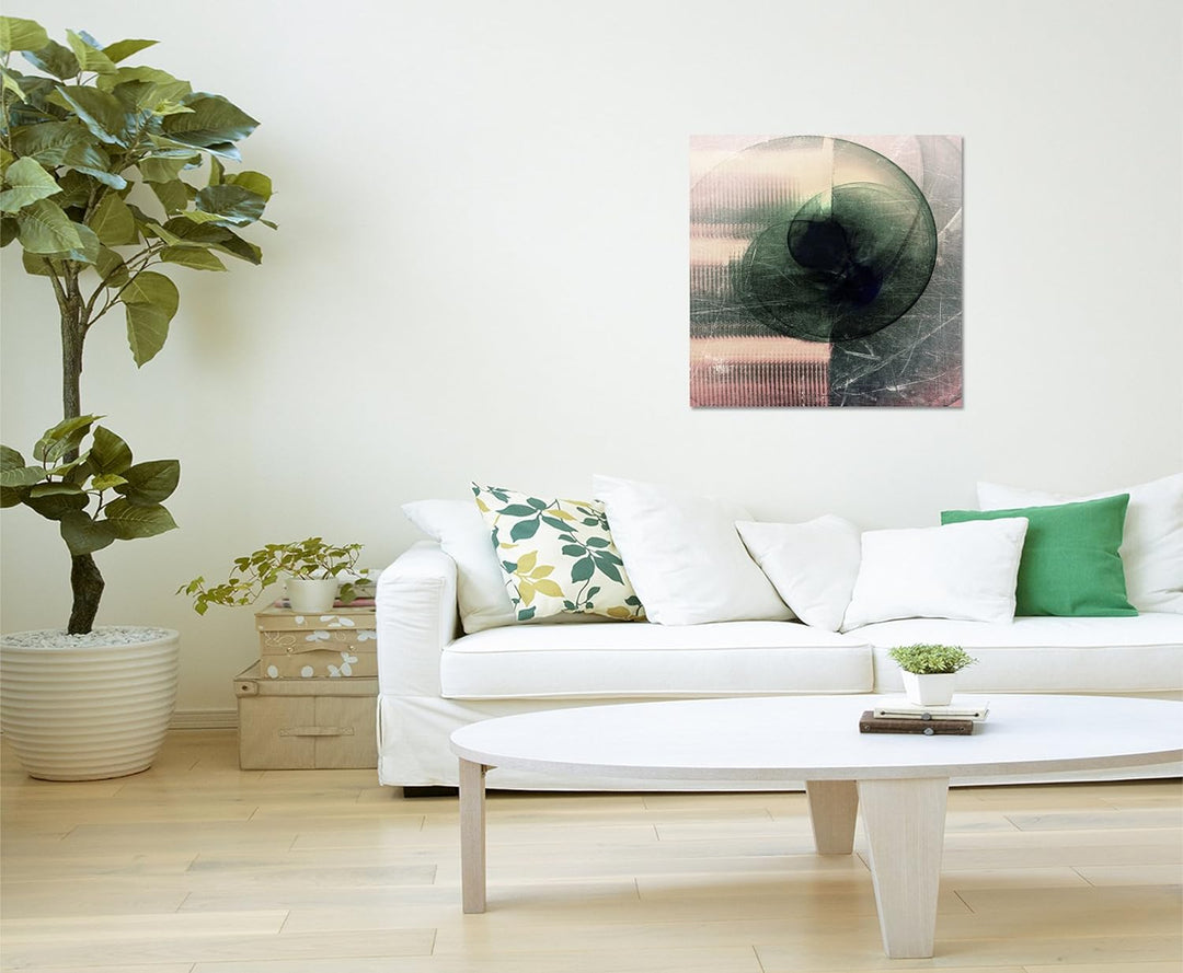Paul Sinus Art Modernes Wandbild Abstrakt018_60x60cm Abstrakte Kunst Kunstdruck auf Leinwand Zeitlos