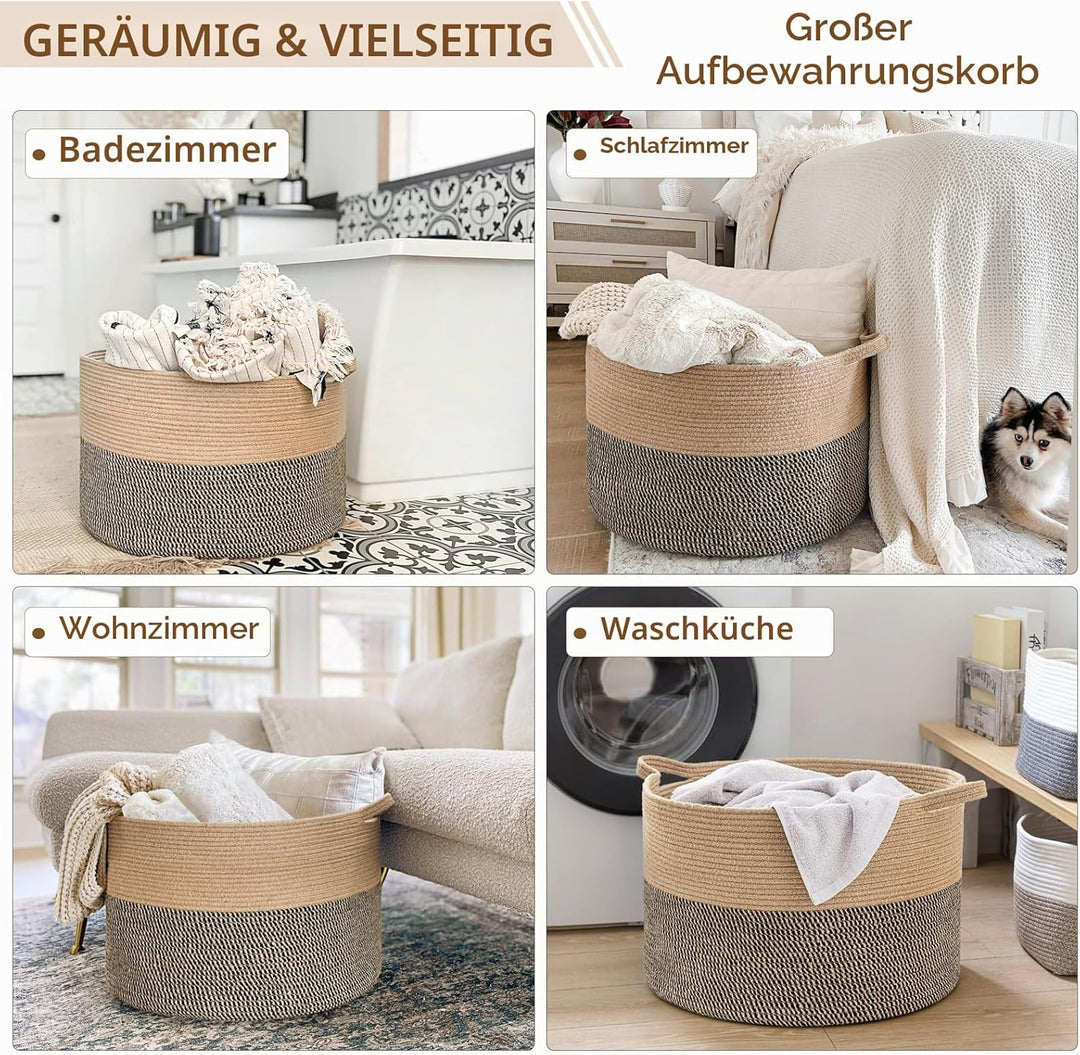 TIMEYARD Korb Aufbewahrung, Aufbewahrungskorb Kinder, Wäschekorb Kinderzimmer Gross Weihnachtsbaum K