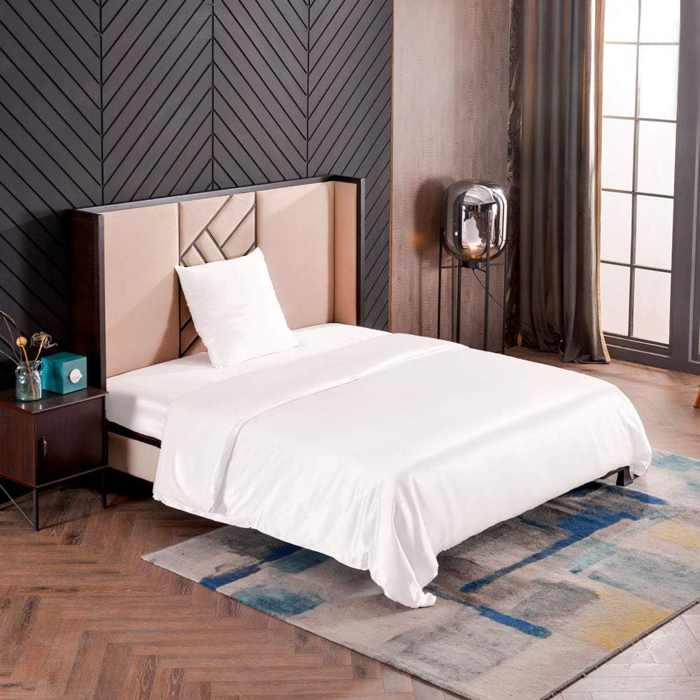 THXSILK Seidenbettwäsche Set 2 teilig, Bettbezug 135 x 200 cm und 80 x 80 cm Kissenbezug, Hypoallerg