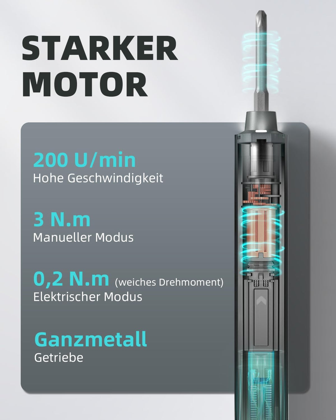 Mini Elektro Schraubendreher Set, Präzisions Elektrischer Schraubendreher mit 48 in 1 Magnetischen B