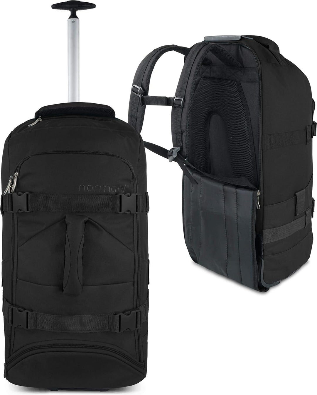 normani Reisetasche mit Rucksackfunktion - Reisetrolley und Rucksack in Einem mit 5 passenden Kleide
