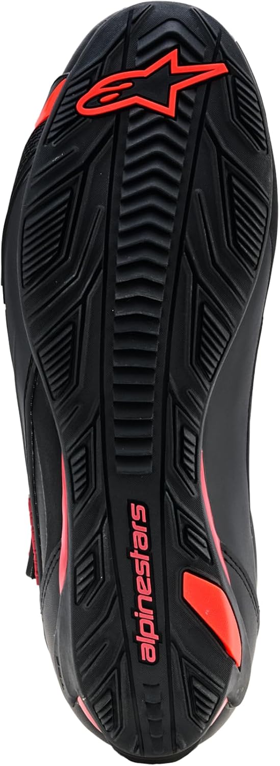 Alpinestars Faster 4 Drystar wasserdichte Motorrad Schuhe, schwarz/rot, 6.5 (38.5) Schwarz Rot 38.5