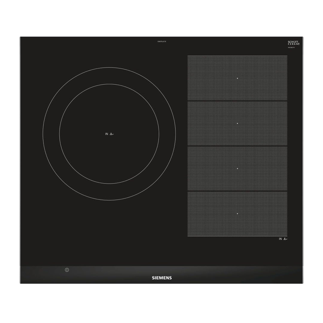 Siemens EX675LJC1E Hob Black Integrated with Hob (Black, Built-in, with Induction Plate, 19 cm, 2.2