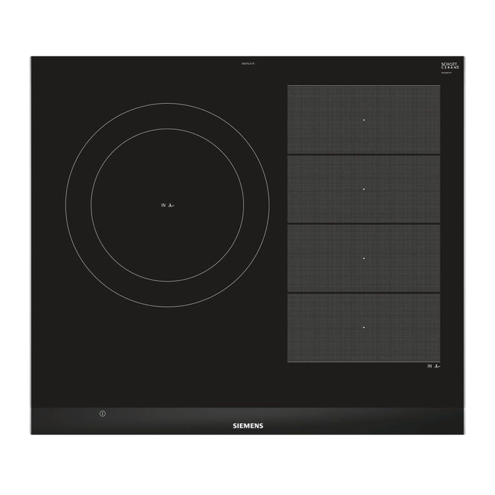 Siemens EX675LJC1E Hob Black Integrated with Hob (Black, Built-in, with Induction Plate, 19 cm, 2.2