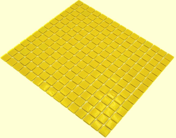 Mosaikfliese Glasmosaik gelb Küchenrückwand Duschwand | 10 Mosaikmatten