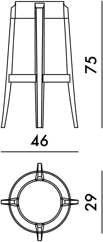 Kartell Charles Ghost, Hocker Large, H. 75 cm, Glasklar, 2er-Satz H. 75 Glasklar, H. 75 Glasklar