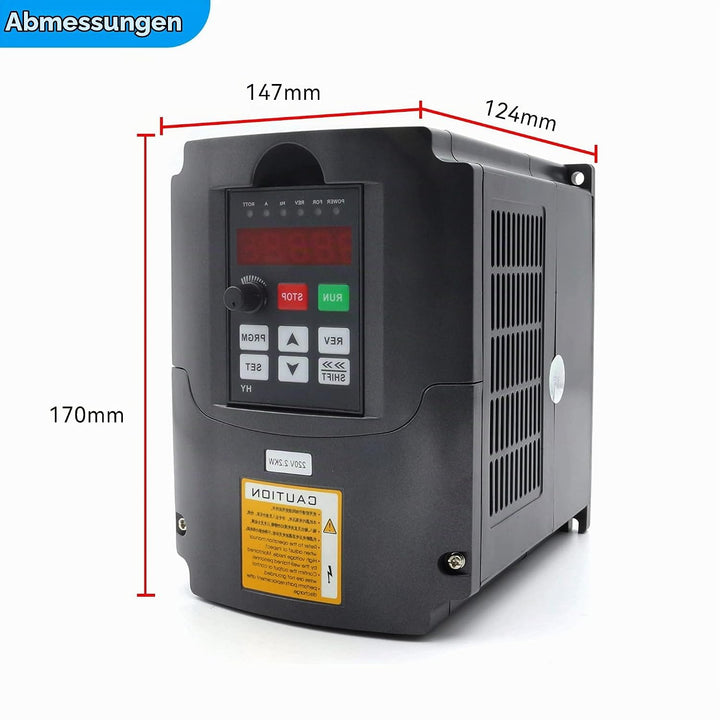 RATTMMOTOR 2.2kW 220V Wassergekühlter Spindelmotor mit 14 Stück ER20 Spannzangen und VFD Frequenzumr