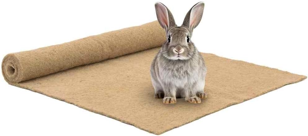 vidaXL Nagermatte Hanf 1x1 m 5 mm, Nagerteppich, Nagermatte 100% Hanf, Hanfmatte für Nagetiere, Hanf