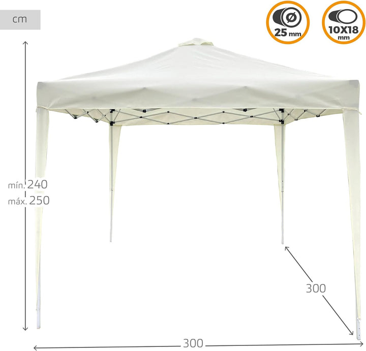 AKTIVE Faltpavillon Gartenpavillon Beige 61055, beige