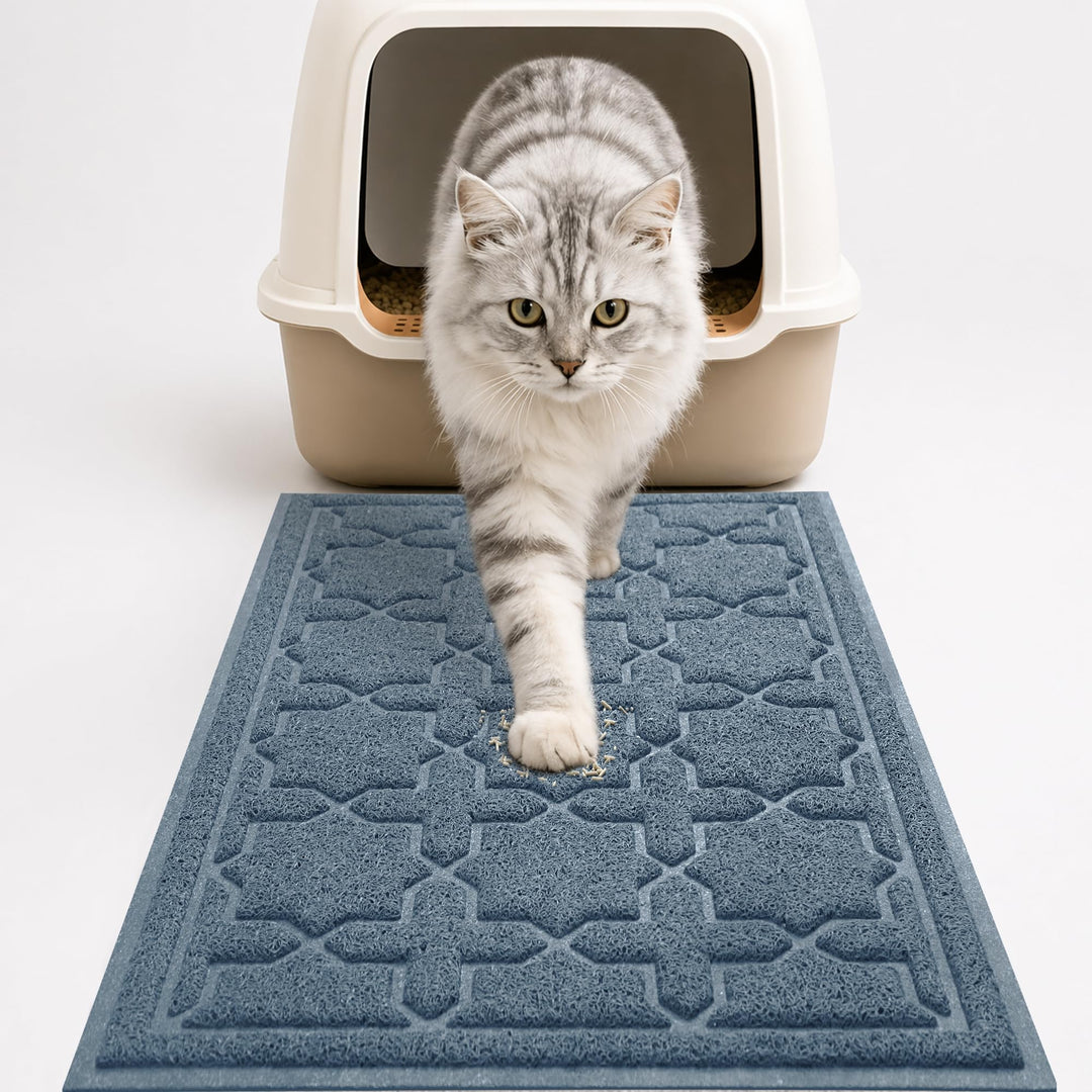 Yimobra Katzenstreumatte, XL Jumbo 90 x 60 cm, Leicht Zu Reinigende Katzenmatten, rutschfest, Wasser