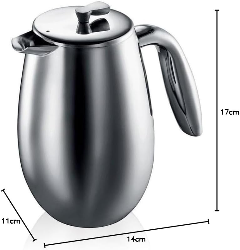 Bodum columbia Kaffeebereiter (Doppelwandig, Edelstahl, Spülmaschinengeeignet, 0,35 liters) shiny Sh