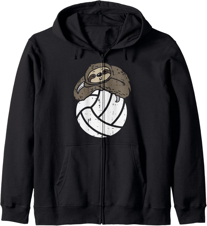 Faultier-Volleyball, niedlich, faule Tiere, Sport, Herren, Damen, Kinder Kapuzenjacke