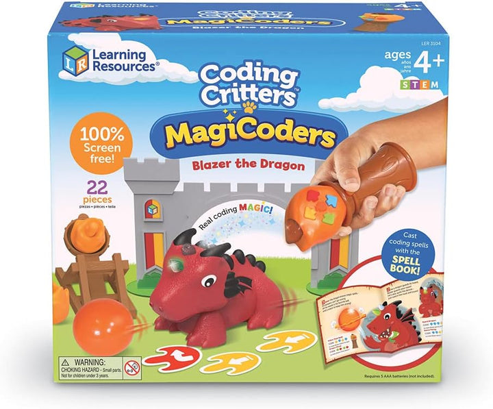 Learning Resources Coding Critters MagiCoders, Blazer, der Drache, Programmierspielzeug für Kinder,