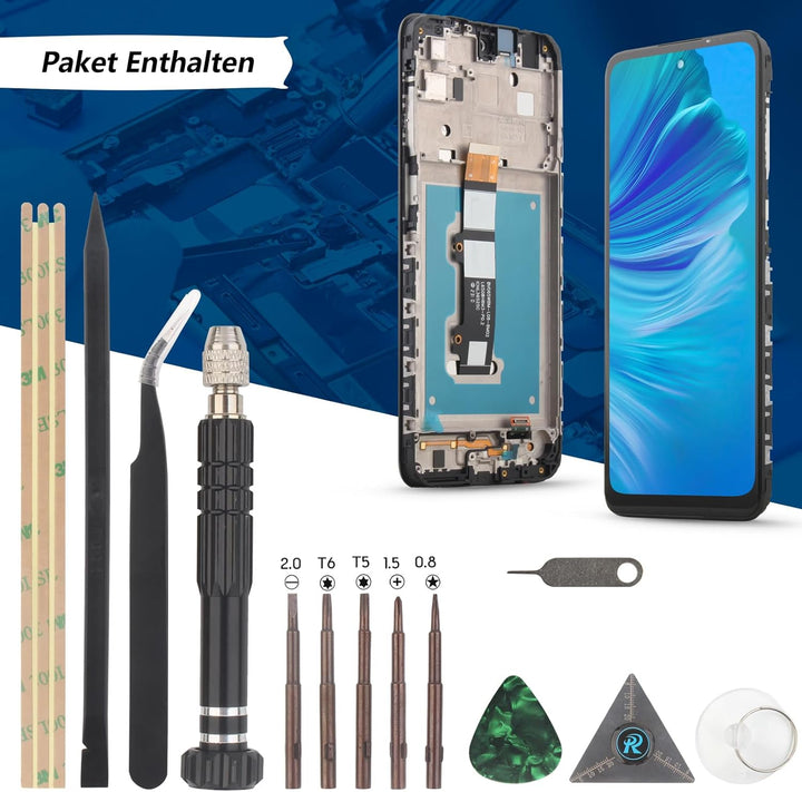 RongZy Display für Motorola Moto E32 XT2227 XT-2227 LCD Bildschirmersatz Digitizer Touchscreen Monti