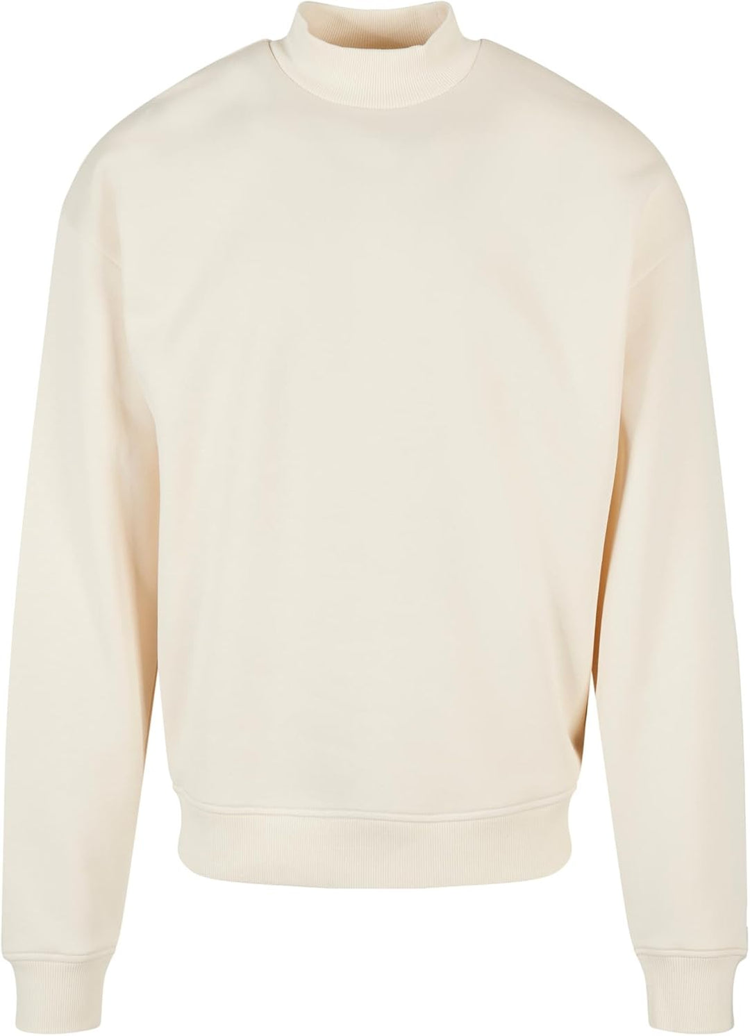 Urban Classics Herren Pullover mit hohem Rippkragen, weites Mock Neck Sweatshirt, überschnittene Sch