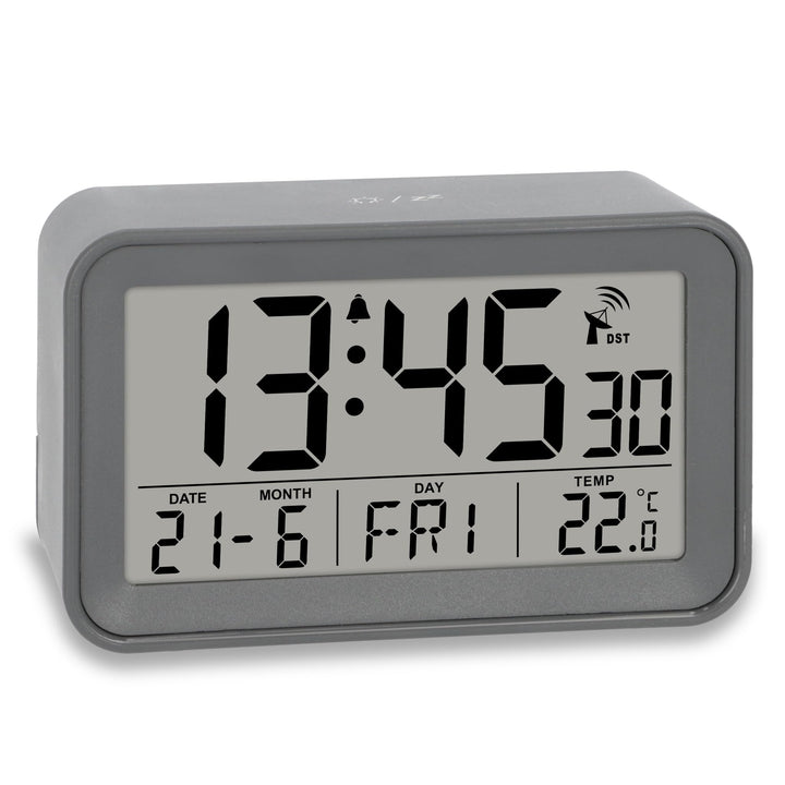 ADE Digitaler Funkwecker mit Licht | Temperaturanzeige und Kalender | kompakter Reisewecker | hübsch