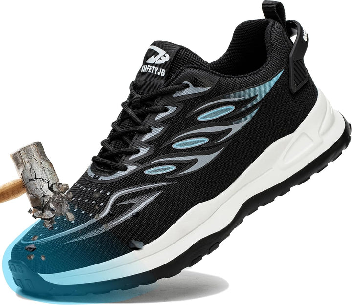 YEKOYIOO Arbeitsschuhe Sicherheitsschuhe Herren Damen Leicht Sportlich Atmungsaktiv Stahlkappenschuh