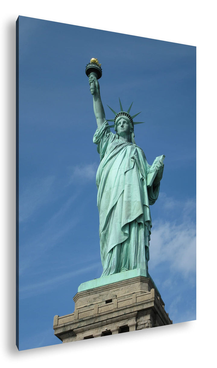 deyoli Die gigantische Freiheitsstatue im Format: 80x60 als Leinwandbild, Motiv fertig gerahmt auf E