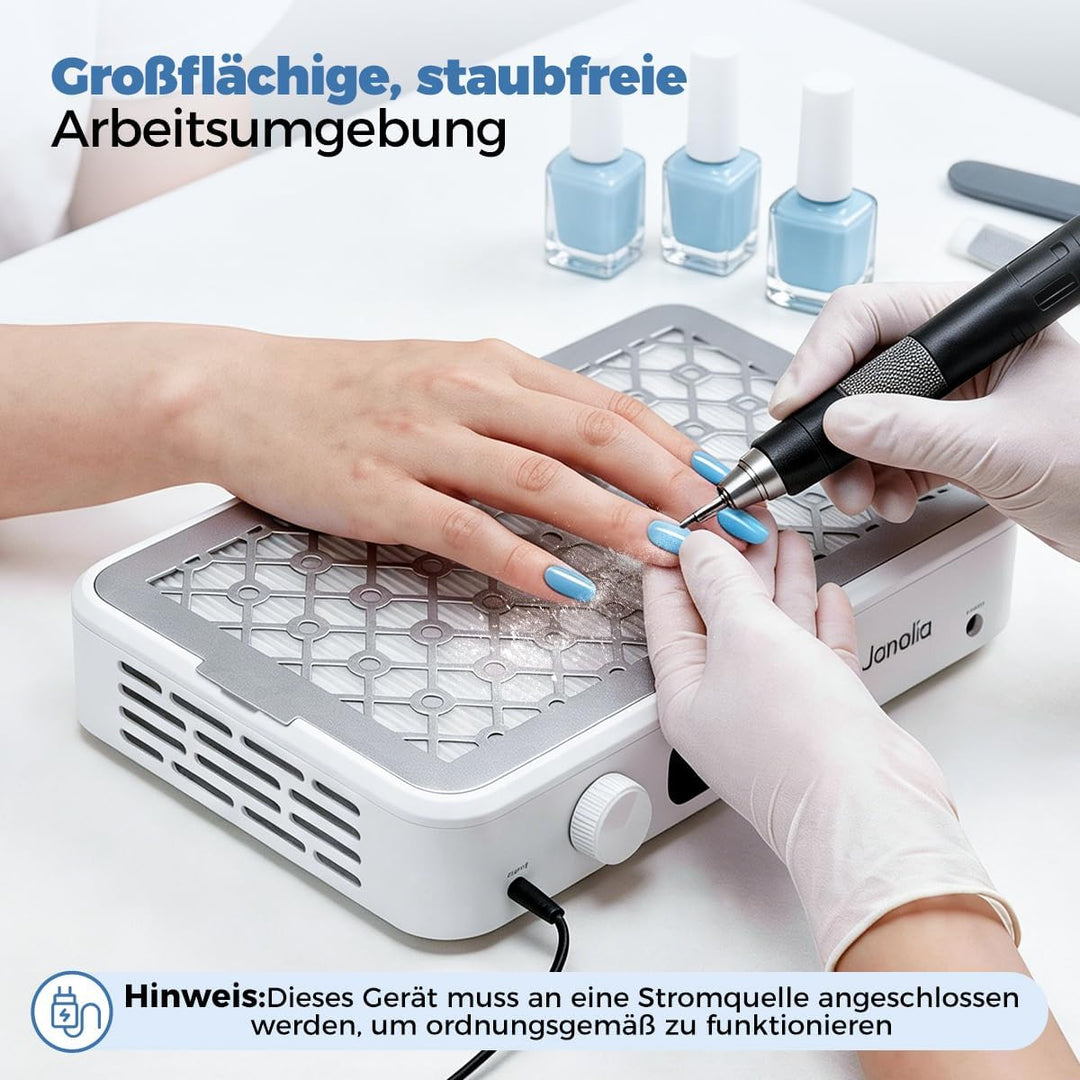 Nagelstaubsauger mit Doppelturbine, 5-Fache Saugleistung, 139 CFM & Stufenloser Geschwindigkeitsrege