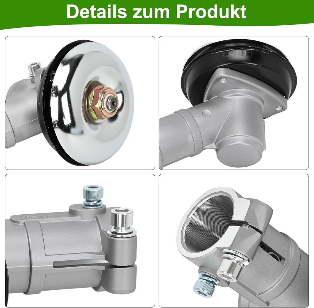 Freischneider Getriebe 26mm 9 Zähne, Universal Getriebekopf Rasenmäher Winkelgetriebe Rasentrimmer G
