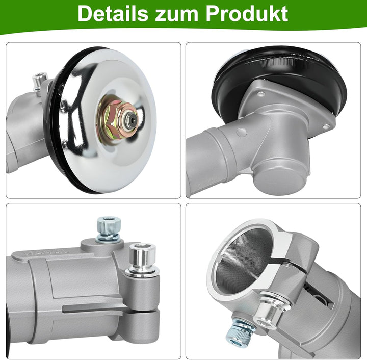 Freischneider Getriebe 26mm 9 Zähne, Universal Getriebekopf Rasenmäher Winkelgetriebe Rasentrimmer G
