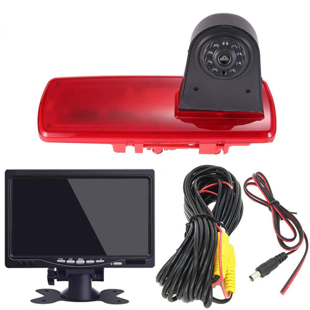 HD Bremsleuchte Kamera mit 7 Zoll LCD Monitor,Nachtsicht Rückfahrkamera Ersatz für Opel Vauxhall Viv
