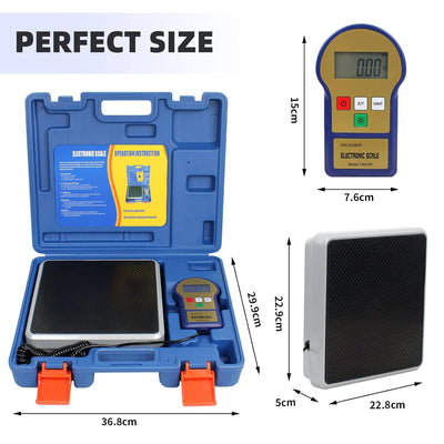 BACOENG Electronic Kältemittel skala 100 kg mit hintergrundbeleuchteter LCD-Anzeige, mitgelieferter