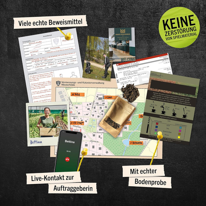 Hidden Games Tatort - Grünes Gift, Cold Case Fallakte, Detektivspiel für zu Hause, Krimispiele ab 14