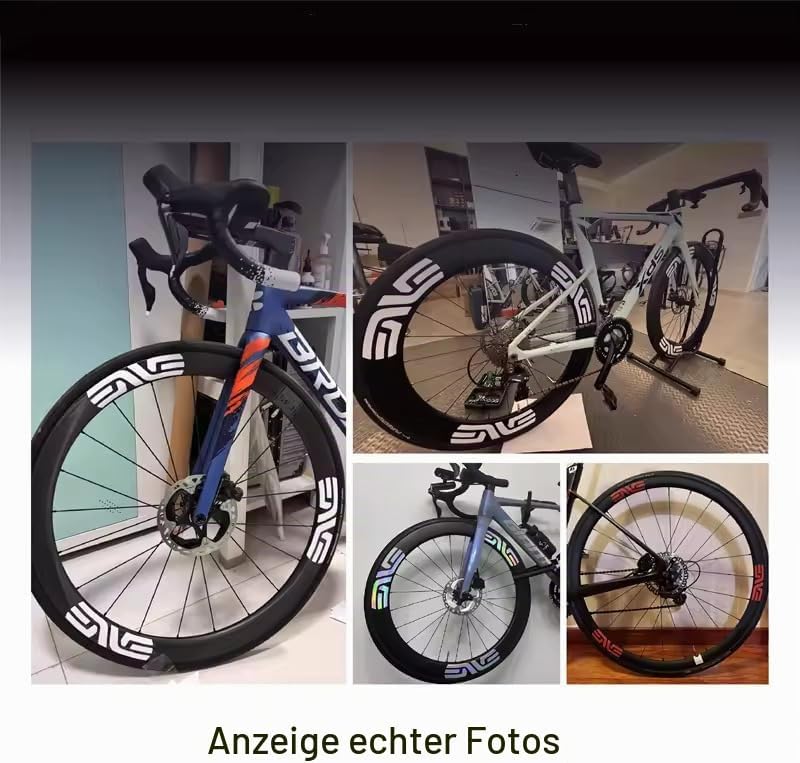 Aufkleber-Set für Fahrrad SES kompatibel mit 45 mm weissen glänzenden Vinyl-Reifen | Dekoratives was