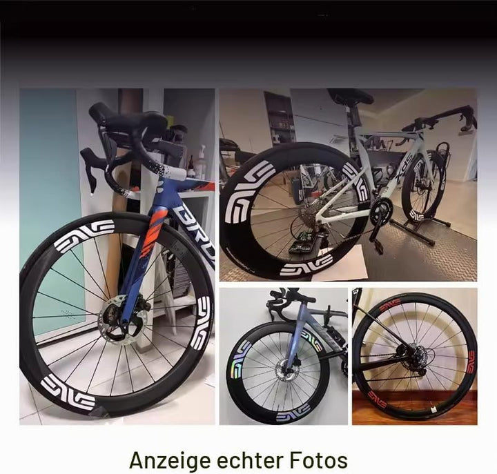 Aufkleber-Set für Fahrrad SES kompatibel mit 45 mm weissen glänzenden Vinyl-Reifen | Dekoratives was
