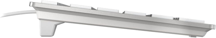 CHERRY USB KC 6000 Slim for Mac Tastatur, Silber/Weiss, einfarbig weiss-silber Deutsches Layout - QW