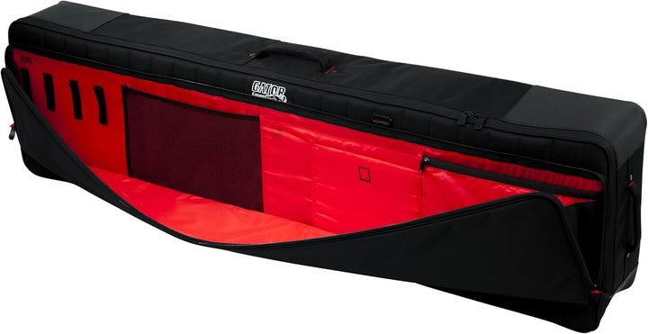 Gator Cases Keyboard Softcase für extra Lange 88-Tasten Keyboards, ultradick gepolstert, Stabiler Tr