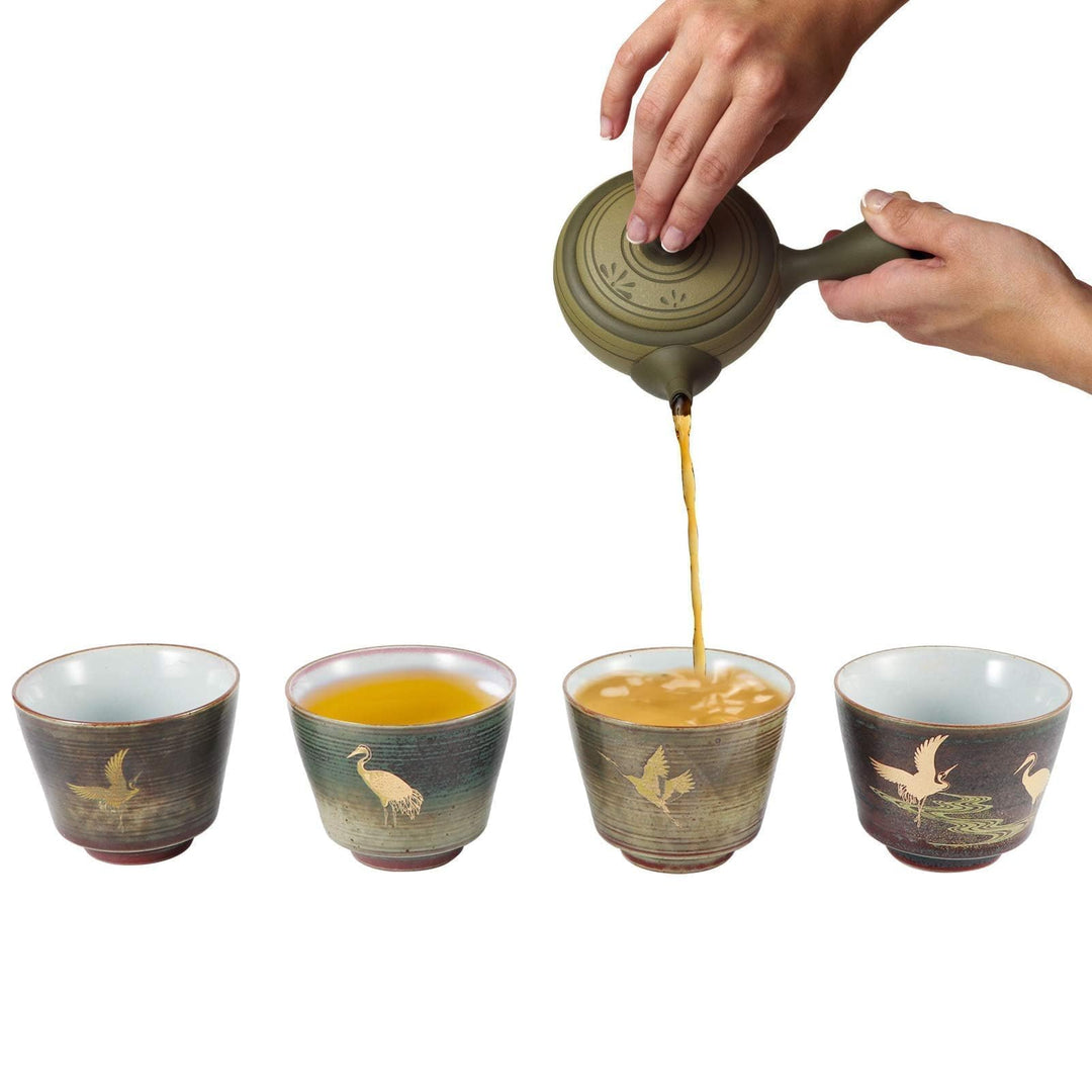 4 Stück Keramikbecher, Keramik-Teetassenset Retro-Tee-Becher in Der Chinesischen/Japanischen Kung-Fu